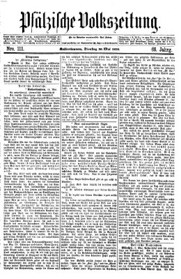 Pfälzische Volkszeitung Dienstag 10. Mai 1870