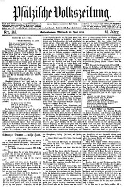 Pfälzische Volkszeitung Mittwoch 22. Juni 1870