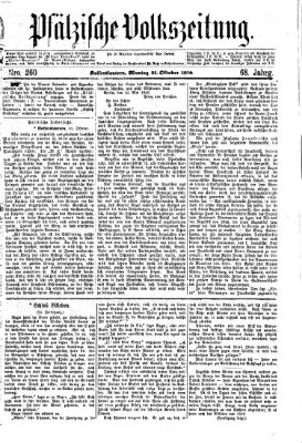 Pfälzische Volkszeitung Montag 31. Oktober 1870