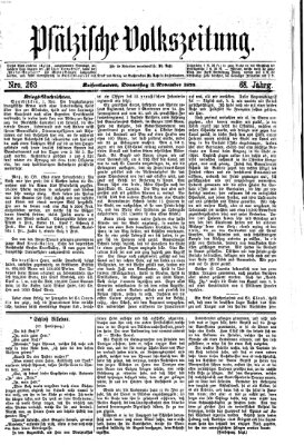 Pfälzische Volkszeitung Donnerstag 3. November 1870