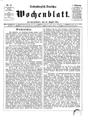 Siebenbürgisch-deutsches Wochenblatt