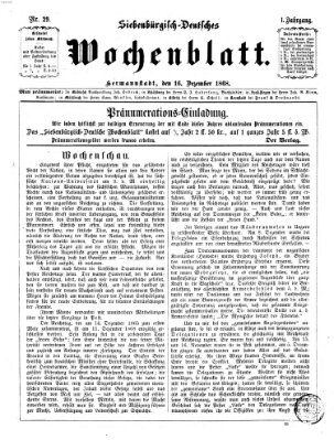 Siebenbürgisch-deutsches Wochenblatt Mittwoch 16. Dezember 1868