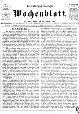 Siebenbürgisch-deutsches Wochenblatt Mittwoch 20. Januar 1869