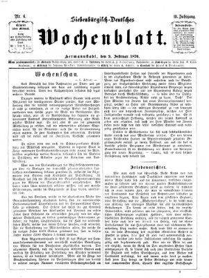 Siebenbürgisch-deutsches Wochenblatt Mittwoch 9. Februar 1870