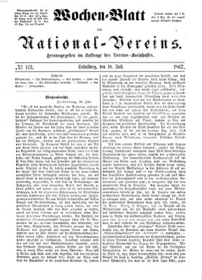 Wochen-Blatt des National-Vereins (Wochenschrift des Nationalvereins)