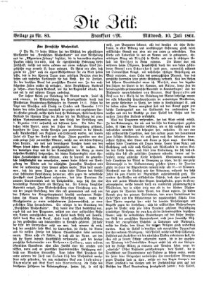 Die Zeit Mittwoch 10. Juli 1861
