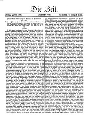Die Zeit Dienstag 6. August 1861