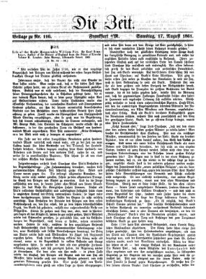 Die Zeit Samstag 17. August 1861