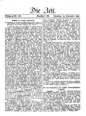Die Zeit Samstag 14. September 1861