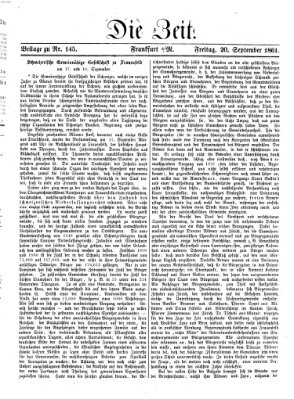 Die Zeit Freitag 20. September 1861