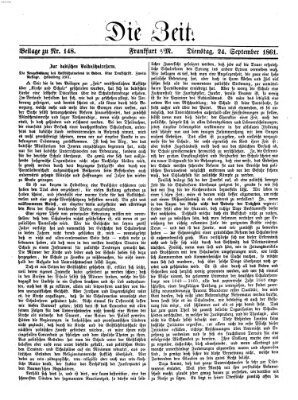 Die Zeit Dienstag 24. September 1861