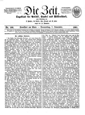 Die Zeit Donnerstag 7. November 1861