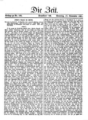 Die Zeit Sonntag 17. November 1861