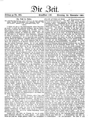 Die Zeit Sonntag 24. November 1861