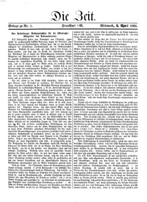 Die Zeit Mittwoch 3. April 1861