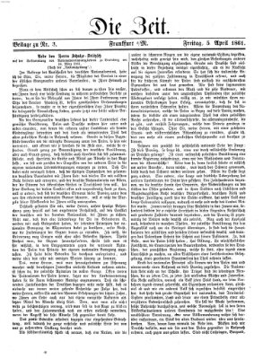 Die Zeit Freitag 5. April 1861