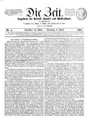Die Zeit Samstag 6. April 1861
