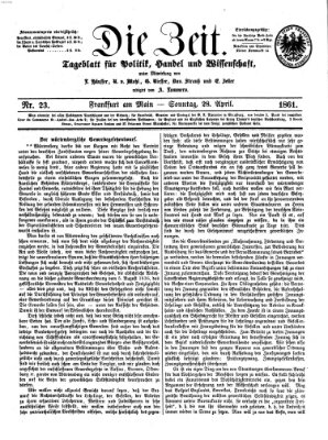 Die Zeit Sonntag 28. April 1861