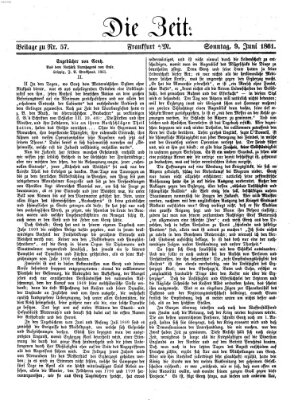 Die Zeit Sonntag 9. Juni 1861