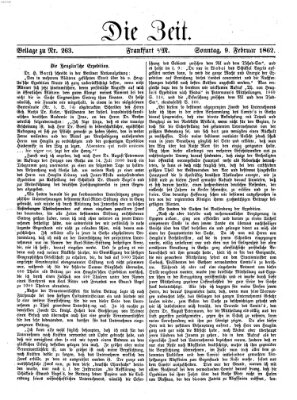 Die Zeit Sonntag 9. Februar 1862