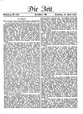Die Zeit Samstag 12. April 1862