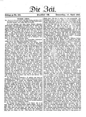 Die Zeit Donnerstag 17. April 1862