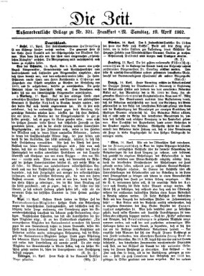 Die Zeit Samstag 19. April 1862