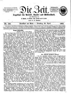 Die Zeit Dienstag 29. April 1862