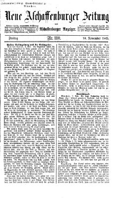 Neue Aschaffenburger Zeitung und Aschaffenburger Anzeiger (Beobachter am Main und Aschaffenburger Anzeiger) Freitag 10. November 1865