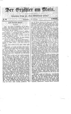 Neue Aschaffenburger Zeitung und Aschaffenburger Anzeiger (Beobachter am Main und Aschaffenburger Anzeiger) Donnerstag 19. Oktober 1865