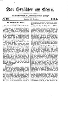Neue Aschaffenburger Zeitung und Aschaffenburger Anzeiger (Beobachter am Main und Aschaffenburger Anzeiger) Samstag 16. Dezember 1865