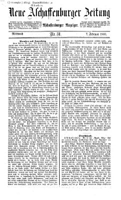 Neue Aschaffenburger Zeitung und Aschaffenburger Anzeiger (Beobachter am Main und Aschaffenburger Anzeiger) Mittwoch 7. Februar 1866
