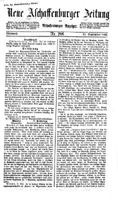Neue Aschaffenburger Zeitung und Aschaffenburger Anzeiger (Beobachter am Main und Aschaffenburger Anzeiger) Mittwoch 19. September 1866
