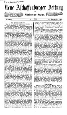 Neue Aschaffenburger Zeitung und Aschaffenburger Anzeiger (Beobachter am Main und Aschaffenburger Anzeiger) Sonntag 23. September 1866