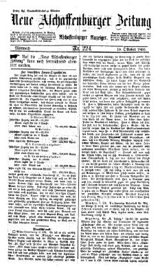Neue Aschaffenburger Zeitung und Aschaffenburger Anzeiger (Beobachter am Main und Aschaffenburger Anzeiger) Mittwoch 10. Oktober 1866