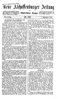 Neue Aschaffenburger Zeitung und Aschaffenburger Anzeiger (Beobachter am Main und Aschaffenburger Anzeiger) Mittwoch 7. November 1866