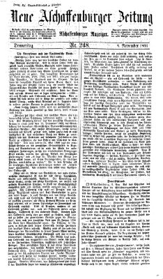 Neue Aschaffenburger Zeitung und Aschaffenburger Anzeiger (Beobachter am Main und Aschaffenburger Anzeiger) Donnerstag 8. November 1866