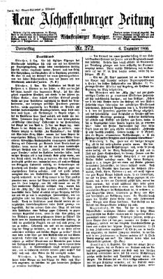 Neue Aschaffenburger Zeitung und Aschaffenburger Anzeiger (Beobachter am Main und Aschaffenburger Anzeiger) Donnerstag 6. Dezember 1866