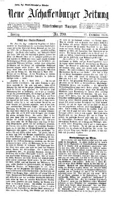Neue Aschaffenburger Zeitung und Aschaffenburger Anzeiger (Beobachter am Main und Aschaffenburger Anzeiger) Donnerstag 27. Dezember 1866