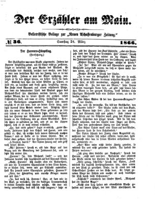 Der Erzähler am Main (Beobachter am Main und Aschaffenburger Anzeiger) Samstag 24. März 1866