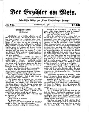 Der Erzähler am Main (Beobachter am Main und Aschaffenburger Anzeiger) Donnerstag 12. Juli 1866