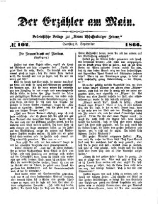 Der Erzähler am Main (Beobachter am Main und Aschaffenburger Anzeiger) Samstag 8. September 1866