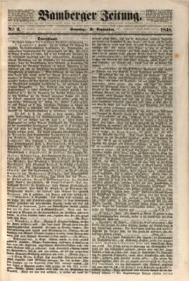 Bamberger Zeitung Sonntag 3. September 1848