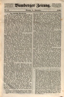 Bamberger Zeitung Montag 4. September 1848