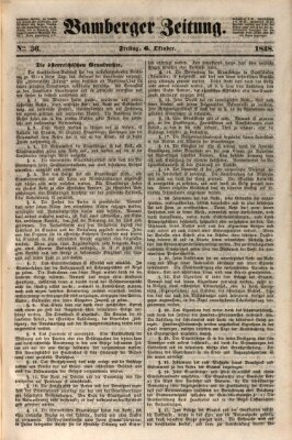 Bamberger Zeitung Freitag 6. Oktober 1848
