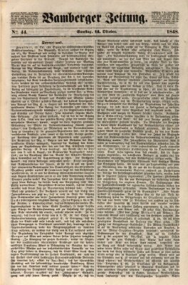 Bamberger Zeitung Samstag 14. Oktober 1848