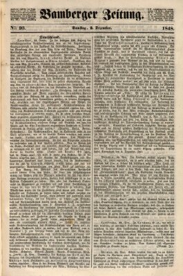 Bamberger Zeitung Samstag 2. Dezember 1848