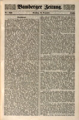 Bamberger Zeitung Samstag 9. Dezember 1848