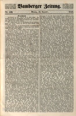 Bamberger Zeitung Montag 18. Dezember 1848