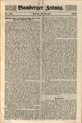 Bamberger Zeitung Sonntag 24. Dezember 1848